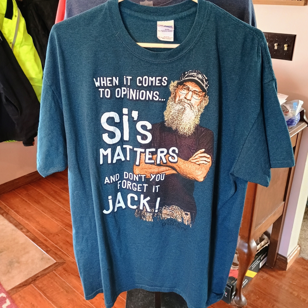 Duck Dynasty Gildan Men's Teal Graphic Tee Bin 19
